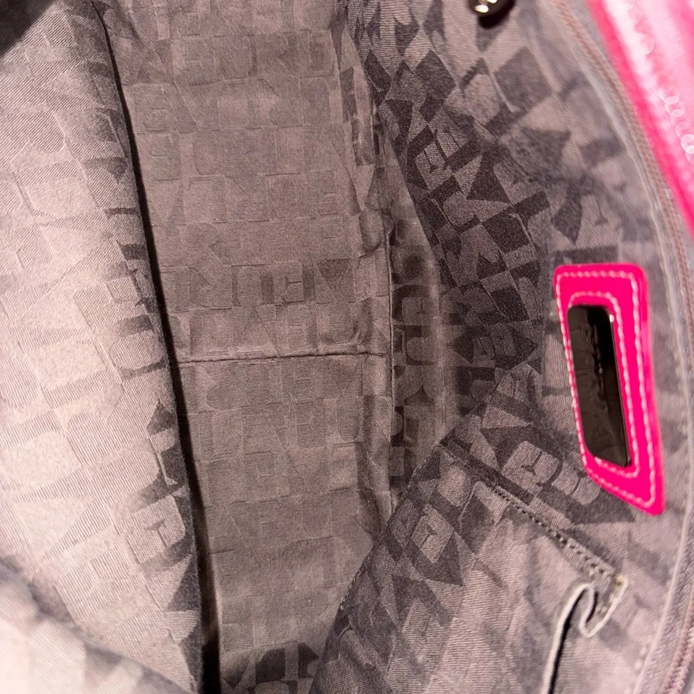 FURLA Pink Leopard Print Canvas Bag - Picture 6 of 8